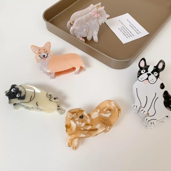 NEW Dog French Bulldog Animal Hair Claw Clip - Picture 13 of 14